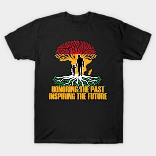 Honoring The Past Father Dad Son Black History Month T-Shirt